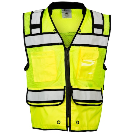 Kishigo XL, Lime Class 2High Performance Surveyors Zipper Vest S5004-XL